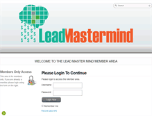 Tablet Screenshot of leadmastermind.com